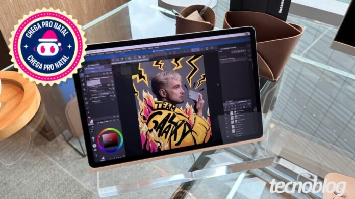 Galaxy Tab S10 FE com 46% de desconto em cupom de Natal