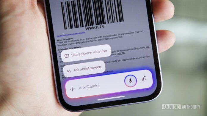 Gemini para de exigir clique em 'Ask about screen Gemini para de exigir clique em 'Ask about screen
